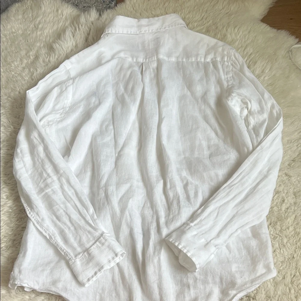 Ralph Lauren White Linen Men's Shirt M - Picture 5 of 5